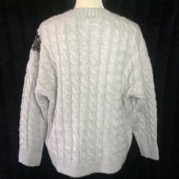 💎 Topshop floral embroidered chunky cable knit - Picture 5 of 8